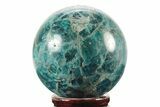 Bright Blue Apatite Sphere - Madagascar #241444-1